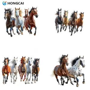 Vital Horse Series Iron-On Stickers, High-Quality Vinyl Transfer Sheets, 4 Sets, DIY Material, Easy Operation, Realistic Colors, Perfect for T-Shirts