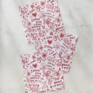 Geometry Valentine's Affirmations Dishcloth Set