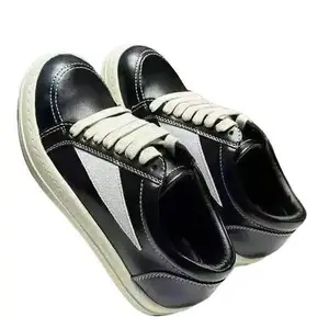 Men's and women's ro low top retro Shoes Luxury designer Genuine Cowhide and suede Lace Up sports shoes size 35-47 Casual inverted triangle Gothic style trainers