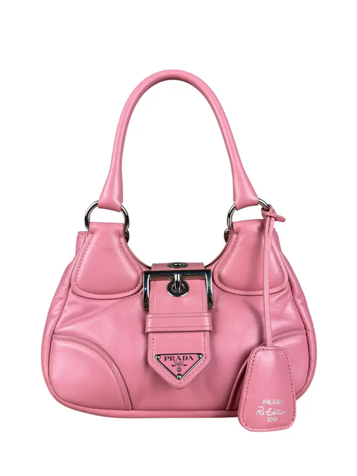 Pre-owned PRADA na Shoulder Bags Re Edition 2002 Moon Bag Pink
