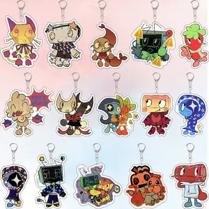 Danny Keychain – Dandy’s World Game Keychain, Creative Cartoon Acrylic Figure Keychain Pendant, Gift