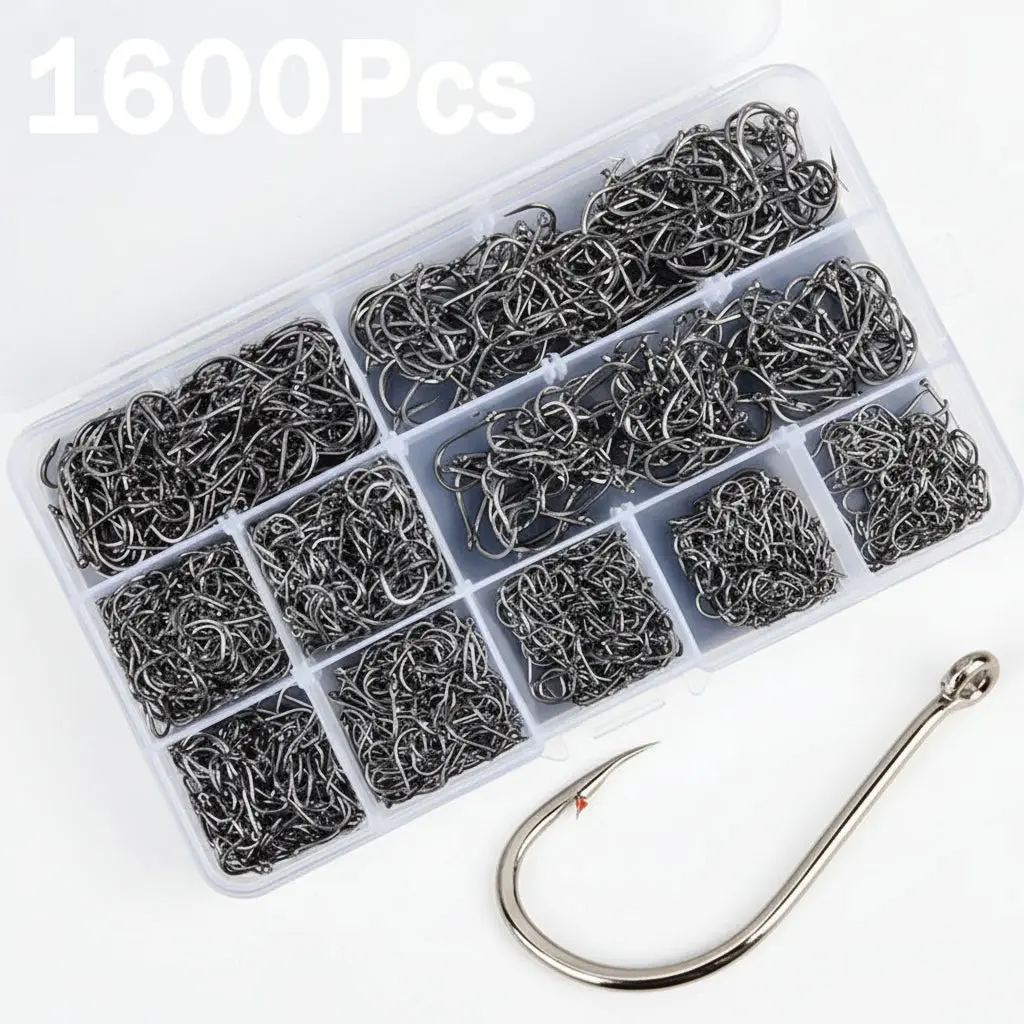 Carbon Steel Circle Hooks – Sizes 3#–12#, Sharp High Carbon Steel Fishing Hooks