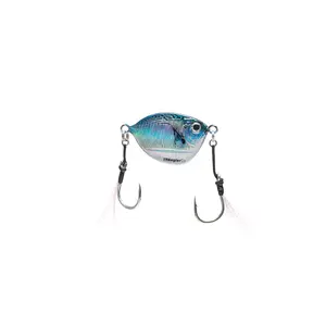 AnglerCo Bonita Imposter Jig - Slow Pitch Jig for Structure & Big Game Fishing - Bonita Dark Purple/Black Flash - Tail-Rigged Flutter - Reinforced Hook & Leash - 30g, 70g, 100g, 150g, 200g, 300g, 400g, 500g, 600g