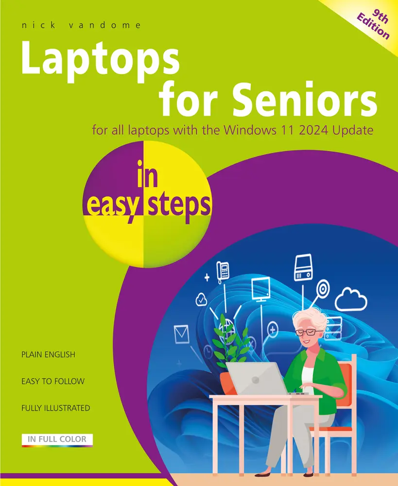 USED Book - Laptops for Seniors in Easy Steps, 9th Edition: Covers All Laptops with the Windows 11 2024 Update by Vandome, Nick (Paperback) - english
