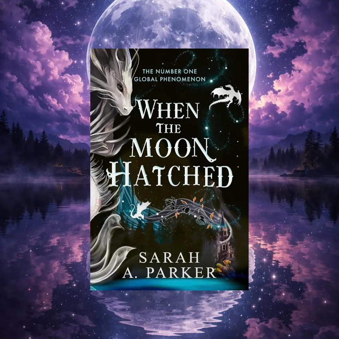 When the Moon Hatched by Sarah A. Parker | Hurt/Comfort Custom Handbound Hardcover Metal Corner Protectors | Special Romantasy