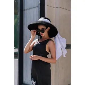 Holly Oversized Wide Brim Wool Hat Inspired By Audrey Hepburn Hat