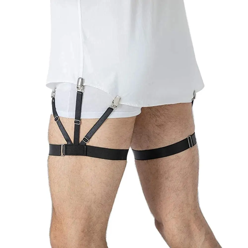 Shirt Anti-slip Clips, 1 Pair Of Shirt Garter Clips Adjustable Strap Belt for Shirt Tucking, Holder Securing Shirt Position, Dorm Essentials