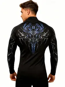 Men's Sporty Fitness T-Shirt Short Sleeve Muscle Show off High Stretch Quick-Dry Top Gym Workout Shirt for Strength Training Gym Workout Tops All Seasons Wear