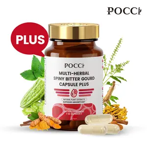 Pocci Multi-Herbal Spiny Bitter Gourd Capsule Plus 60 Capsules per Bottle for Healthy Blood Sugar Levels Natural Ingredients Gentle Formula - Dietary, Healthcare