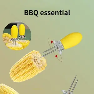 2026 New 2Pcs BBQ Corn Holders, Stainless Steel Corn Cob Pin Skewers, Portable Food Holders For Outdoor Camping Family Barbecue Party Cooking Supplies #summervibes