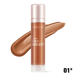 【Valentine's Glow】PHOFAY Jumbo Body Shimmer Oil - Sexy Date Night Face & Body Highlighter - Waterproof Bronze Glow Luminizer (Arrives by V-Day)