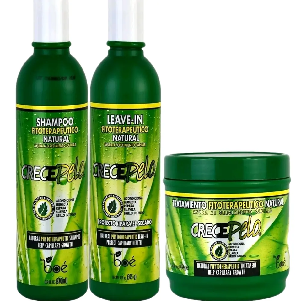 3 Piece Set - Hair Growth Kit – Phytotherapeutic Shampoo, Leave-In & Treatment – Stimulates Growth, Strengthens & Repairs Hair – Natural Plant-Based Formula