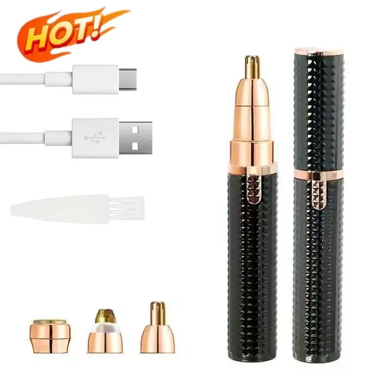 Women’s 3-in-1 Multi-functional Mini Kit – Electric Full-body Shaver, Eyebrow Trimmer, Painless Portable USB Rechargeable Hair Removal Tool with Versatility, Safe & Gentle for All Body Parts