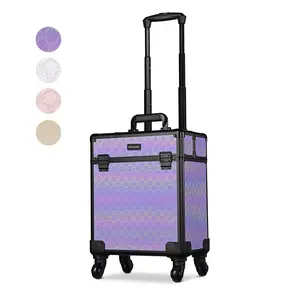 Byootique ForgetMeNot Cosmetology Rolling Case Makeup Case