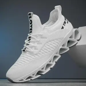 Men’s running shoes—Blade tennis walking fashion sneakers that are breathable, non-slip gym sports work trainers; casual, comfortable, breathable sports shoes for daily workouts and running.