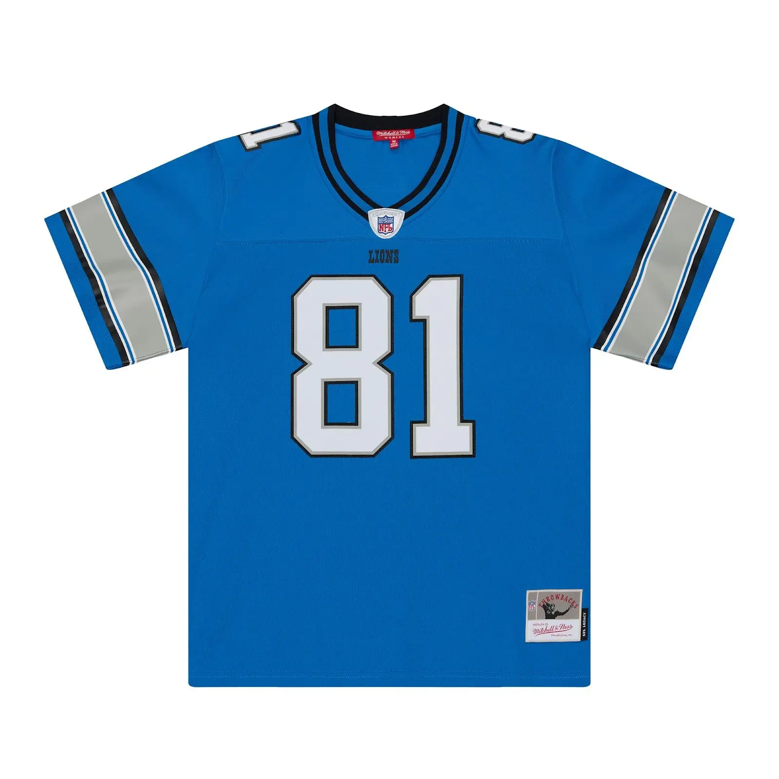 Women's Calvin Johnson Detroit Lions 2007 Blue Legacy Jersey NFL Throwback Mitchell & Ness