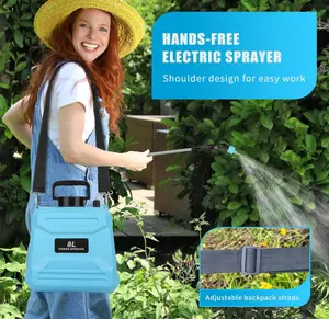 High-pressure garden sprinkler, battery-powered, adjustable, electric with retractable spray rod, suitable for weeding and fertilizing