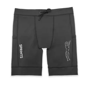 Mens Flexion 8" Compression Short - Stealth Black