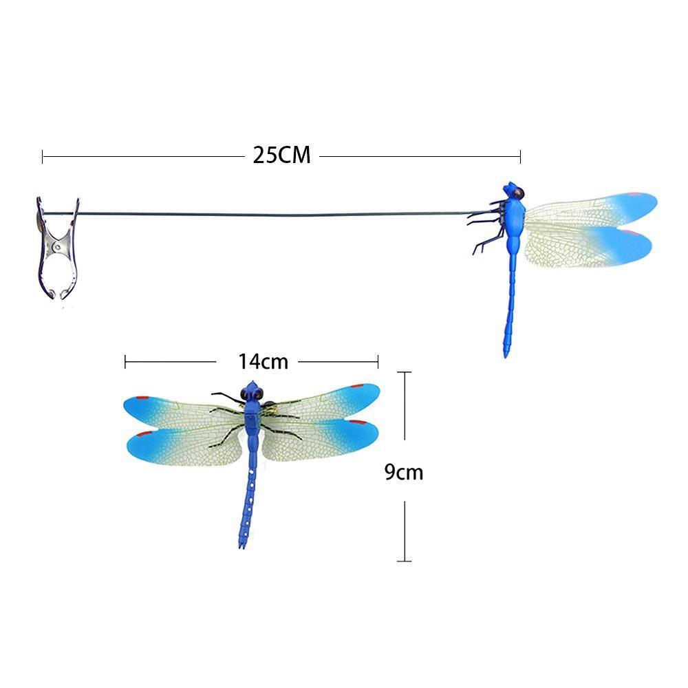 4/8/12PCS Dragonfly Hat Clip Bug Repellent,Outdoorhat Clip on Fake Dragonfly Rod clipfor Bug Repellent, 3D Dragonfly GardenStakes Decor, Multicolor Waterproof, EasyAttachment for indoor Outdoor Mosquito repellent DRAGONFLY