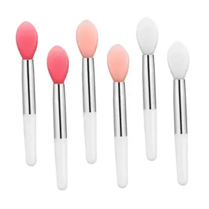 6pcs Silicone Lip Balm Applicator Small Lip Makeup Brush Applicator