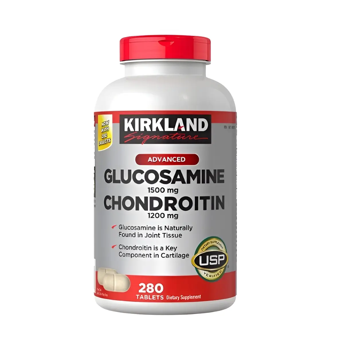 Kirkland Signature Glucosamine & Chondroitin, 280 Tablets Healthcare Supplement Dietary