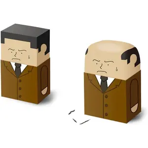 The Salaryman Novelty Eraser, From Hairy to Hairless, Reflects Pressures of Middle-Aged Men, Fun Desk Companion Mirroring Real-Life Struggles, Size: 3.15''×2.36''