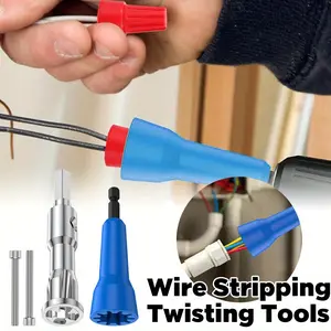 1 Set of Wire Twisting Tool, Wire Nut Twisting Device, 1/4 Inch Drill Bit Twisting Wire Connector, Wire Twisting Screwdriver for Electric Drill Driver or Manual Connection, Textiles & Soft Furnishings