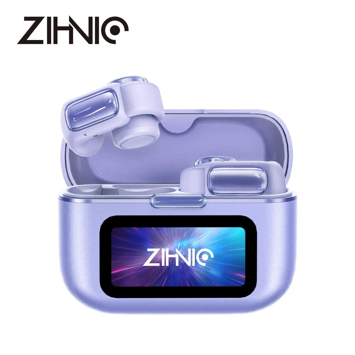 ZIHNIC S12 Open Earbuds, Wireless Headphones, LED Lights