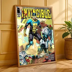 [Unframe] Invincible Anime Poster, Mark Grayson Superhero Art Print, Comic Book Wall Decor, Gift For Fans