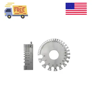 2 Pack Wire Metal Sheet Thickness Gauge Stainless Steel Welding Thickness Gauge Plated Size Inspection Tool