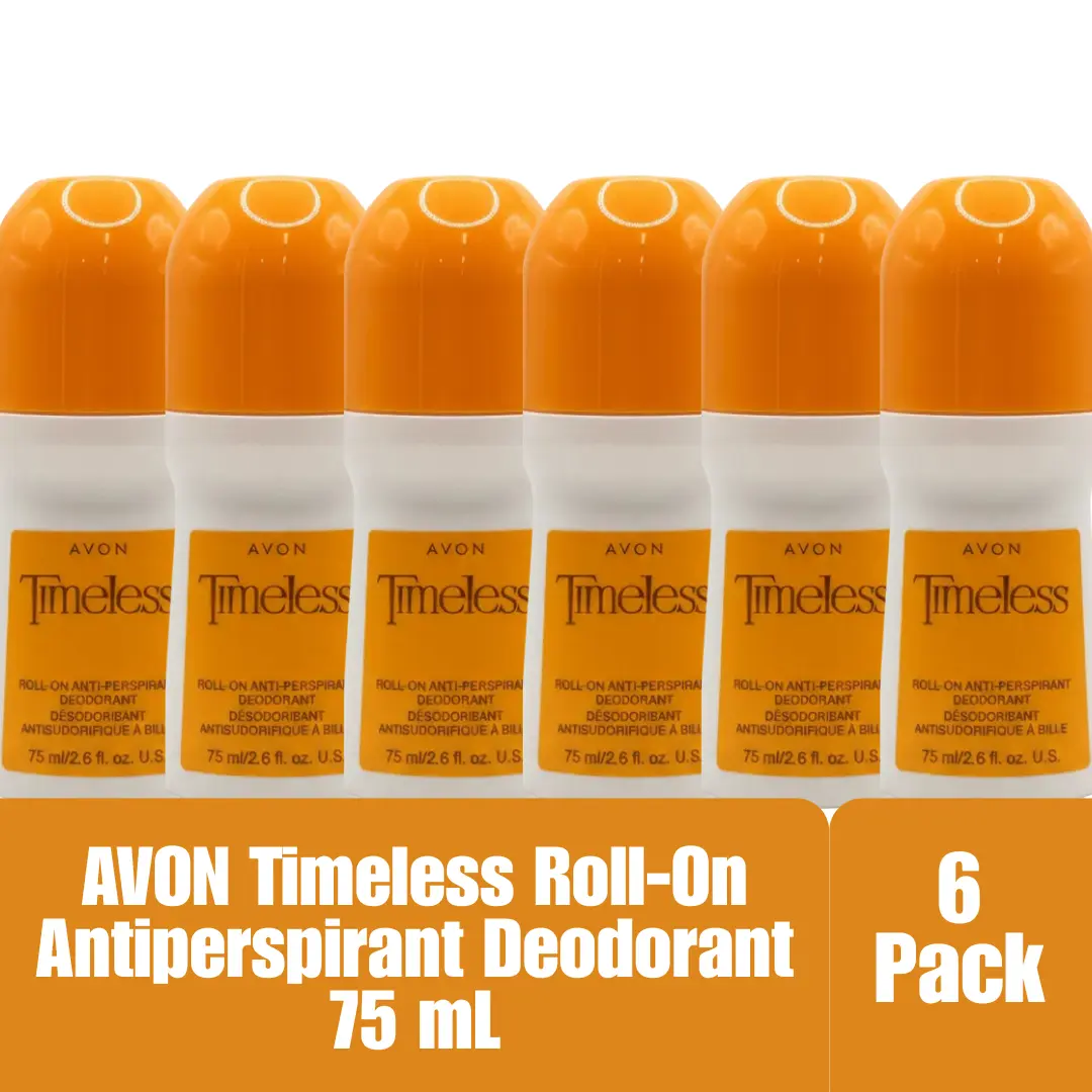 Avon Timeless Roll-On Antiperspirant Deodorant 75mL/2.6 fl oz 24H 6-Pack