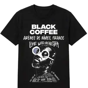 Black Coffee Graphic Shirt - Arenes de Nimes France Live with Orchestra Design - Unisex Fit