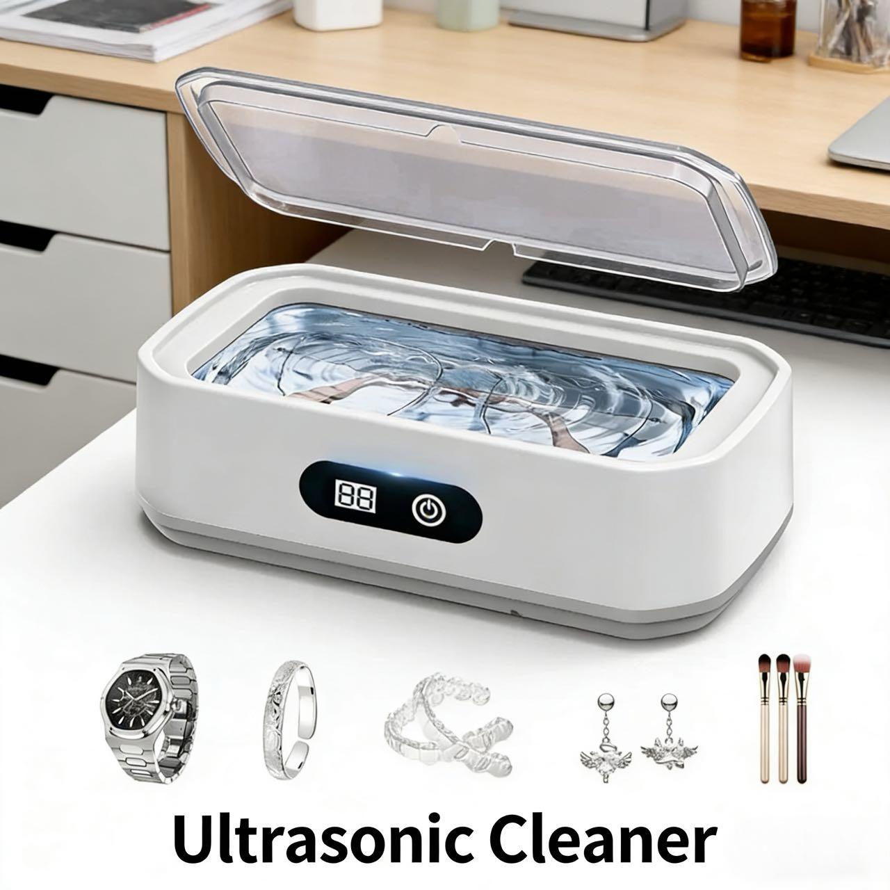 Ultrasonic Cleaner with 304 Stainless Steel Tank, 5 Timer Settings, Deep Cleaning Device for Jewelry, Glasses, Watches, Dentures, Retainers, Coins & Small Metal Parts