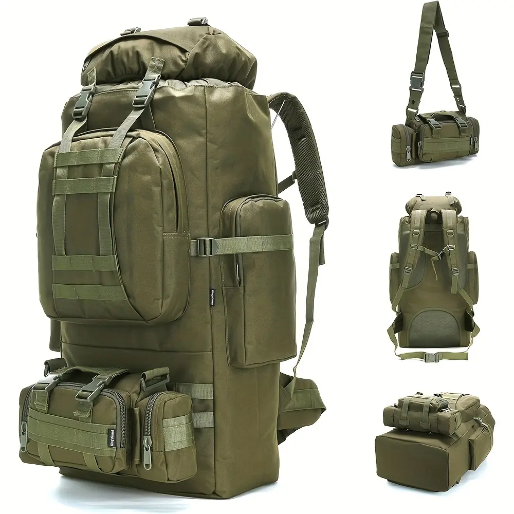 100L Camping Hiking Backpack Molle Rucksack Camping Backpacking Daypack