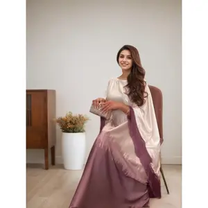 Women's Ombre Print Batwing Sleeve Dress, Elegant Long Sleeve Dress for Party Wedding Guest, Ladies Islamic Clothing for All Seasons, Elegant Dresses