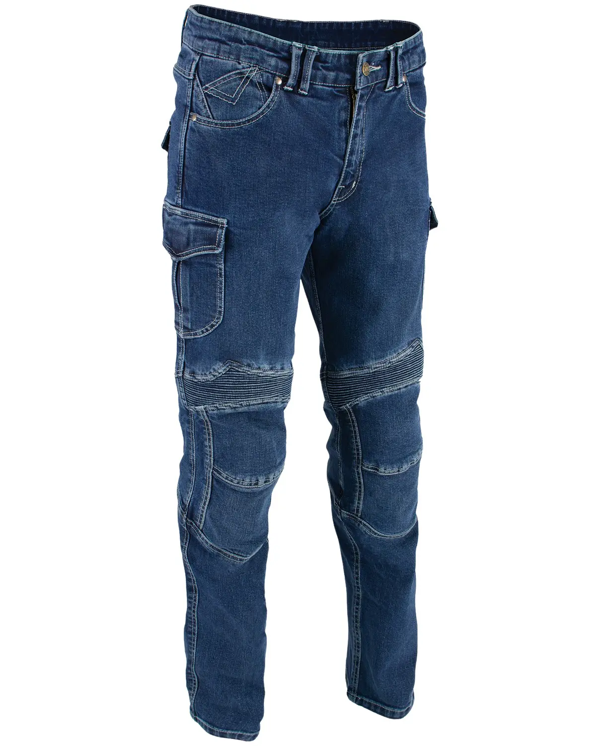 Milwaukee Leather Men's Men'S 32" Aramid Reinforced Straight Cut Denim - Mdm5012