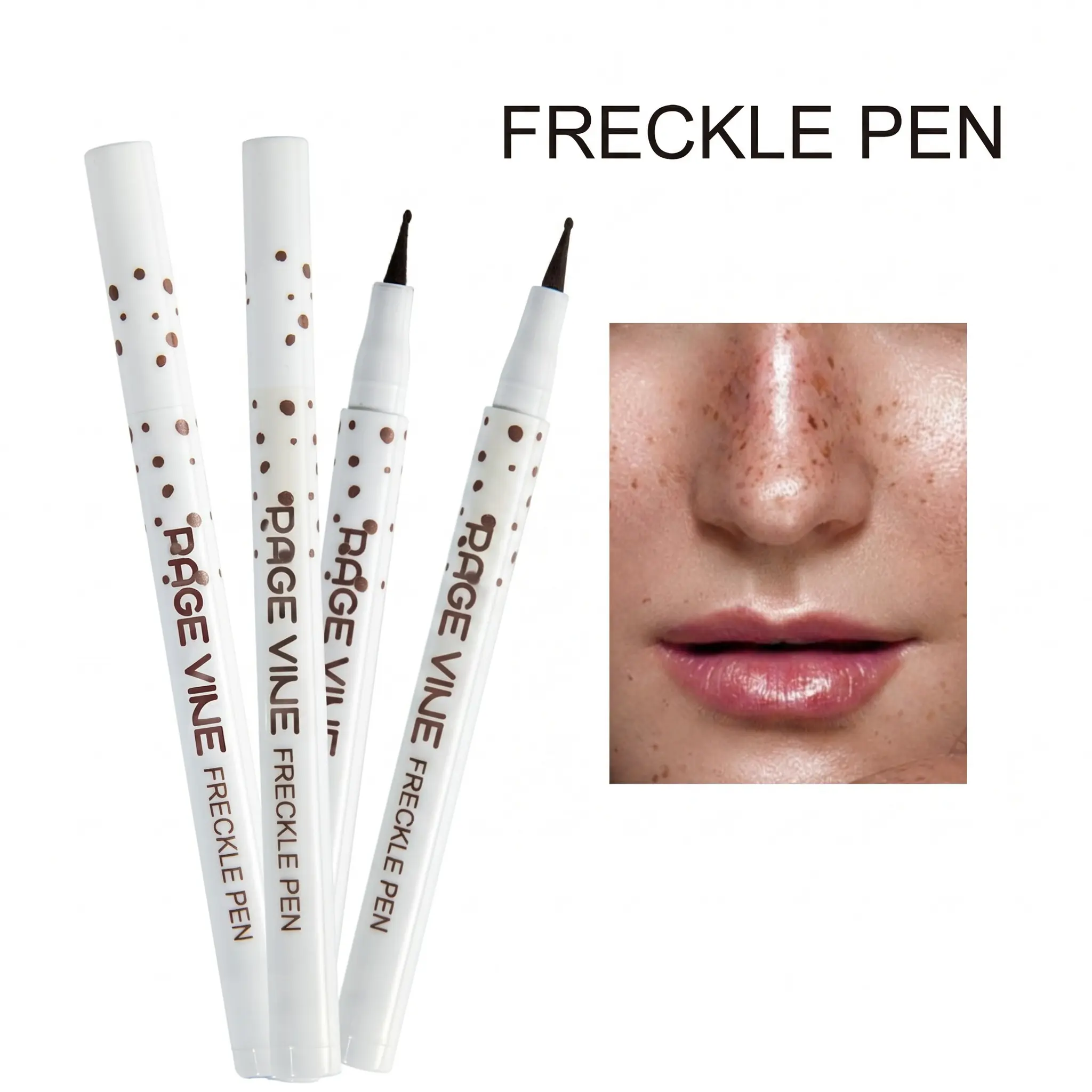 Faux Freckle Pen for a Natural Sun-Kissed Look, Light Shade Felt Tip Marker, Quick-Dry & Long-Wearing Makeup for Daily Makeup Routines