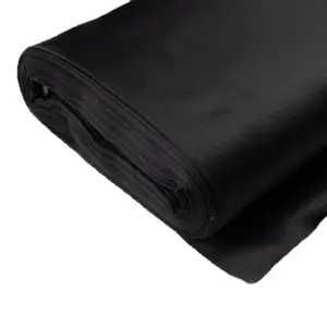 Black Lamour Satin Fabric Bolt, Heavy Matte Satin Fabric By The Yard - 54"x10 Yards