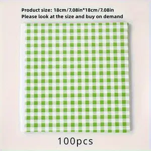 100 sheets, wax paper, oil resistant food packaging paper, disposable food packaging, used for sandwiches, hamburgers, fried chicken, kitchen tools, kitchen supplies, kitchen accessories, etc