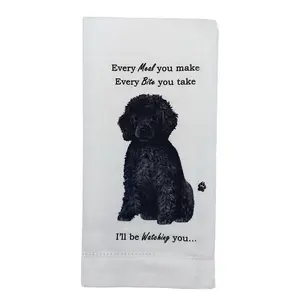 Black Poodle Kitchen Towel