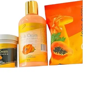 BYENBLAN Papaya Mini Cosmetic Makeup Set - 3-Piece Soft Cleansing Body Care Kit for Beauty & Personal Care