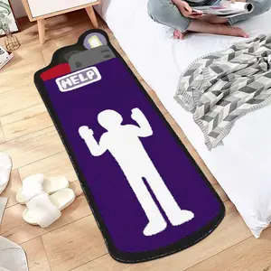 Creative Fire Extinguisher Shaped Carpet Mat, Soft Thick Plush Bedroom Bedside Rug, Bedroom Rugs, Fun Help Figure Design, Ideal for Living Room & Bathroom, Fluffy Area Rug