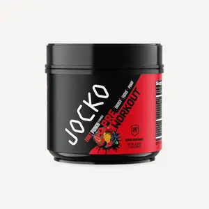 JOCKO, Pre-Workout Powder, Energy + Focus + Pump, Fruit Punch Flavor, 30 Servings (1.31 lbs / 594g) Healthcare Supplement