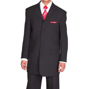 Mens 7 Button Long Fashion Gangster Zoot Suit