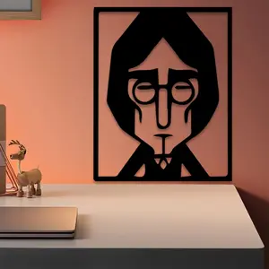 1pc Beatles Metal Wall Art, Beatles Statue Mural, Perfect for Living Room Wall, Christmas Decor, Ideal Gift for Music Lovers, Durable Metal