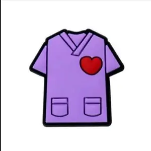 Purple love nurse Jiblet charm Shoe