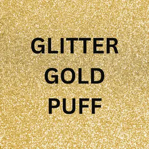 3D Glitter Finish Heat Transfer Vinyl (HTV) - Gold, for DIY Crafts, Puffing Projects with Puffed Effect