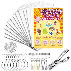 143 Piece DIY Heat Shrink Paper Set, Keychains & Charms Making Kit, Single-Sided Matte Finish, Creative Craft Supplies, Ideal Gift, Handmade Keychain