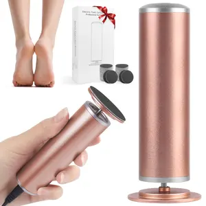 Electric Foot Callus Remover with 60pcs Sandpaper Discs, 4.8IN Aluminum Foot File for Dead Skin and Cracked Heels, 800RPM Professional Pedicure Tool for Home Spa Use