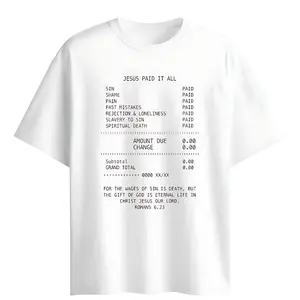 [S-5XL]Vintage tee Jesus Paid (FADED LETTERING) Boxy Cotton Tee Shirt Boxy Shirt, y2k, fashion, streetwear, unisex, men, women, cotton, crew neck, god shirts, Clothing Gift for Him or Her, Unisex Gift #   TikTokShopRestock